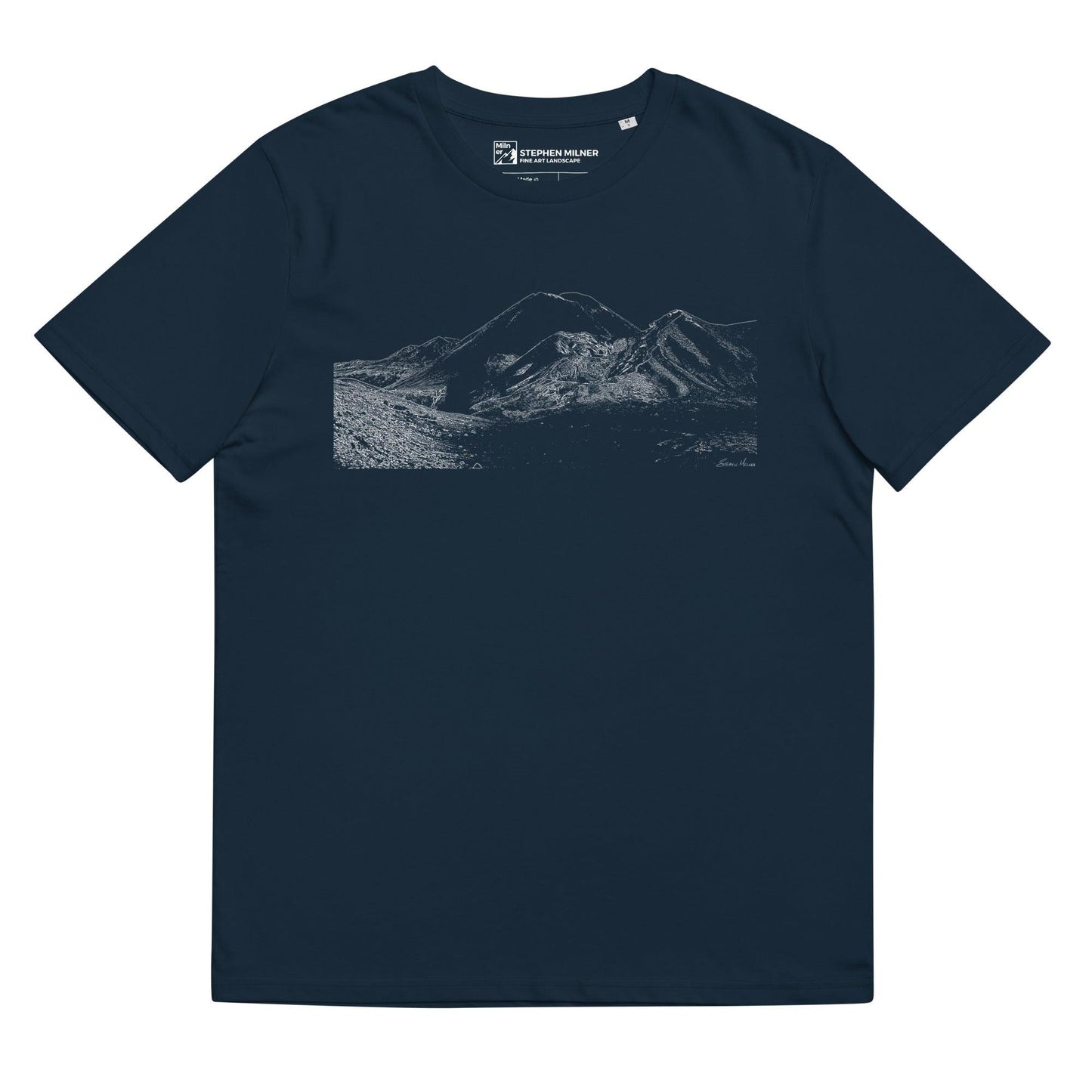 Tongariro Alpine Crossing unisex organic cotton t-shirt - by Award Winning New Zealand Landscape Photographer Stephen Milner