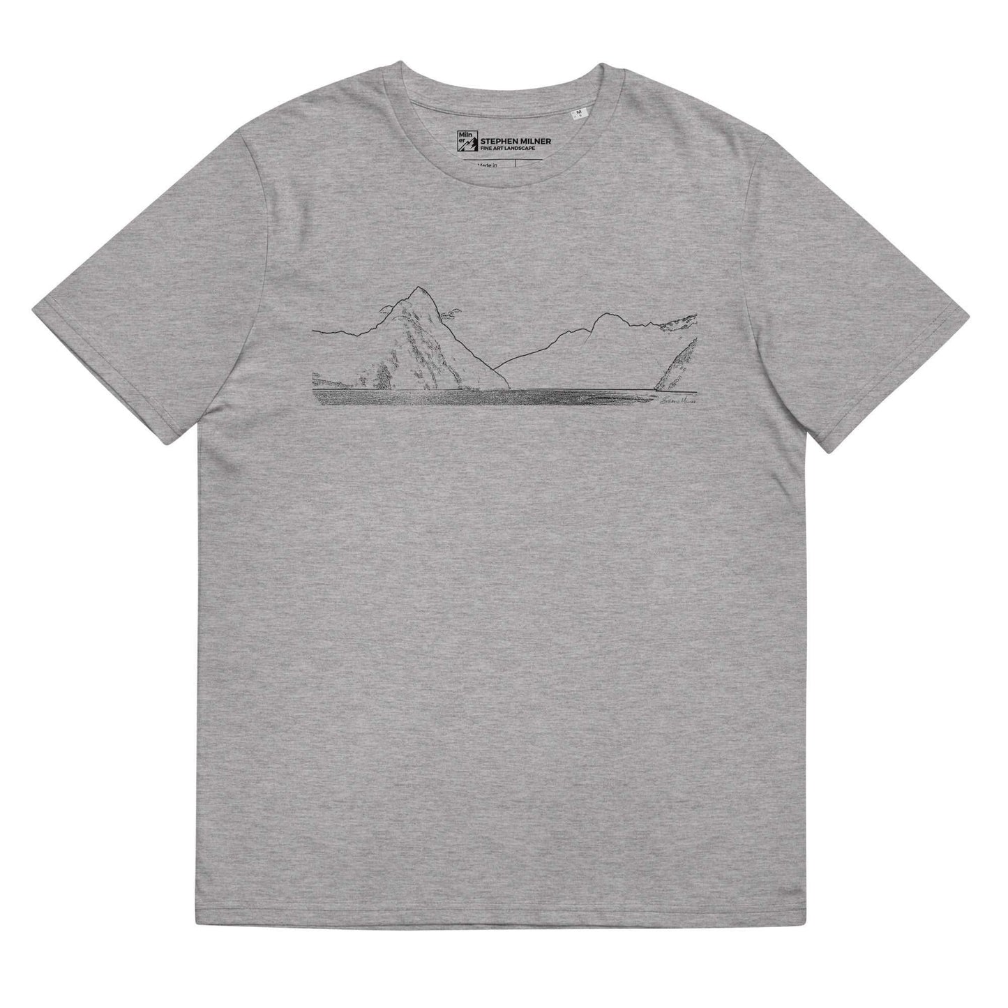 Milford Sound unisex organic cotton t-shirt - by Award Winning New Zealand Landscape Photographer Stephen Milner