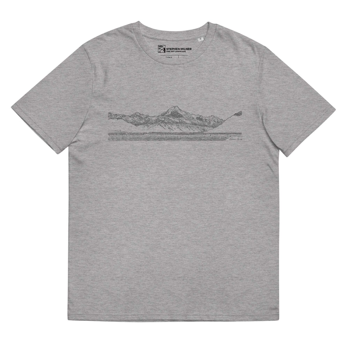 Mount Cook unisex organic cotton t-shirt - by Award Winning New Zealand Landscape Photographer Stephen Milner