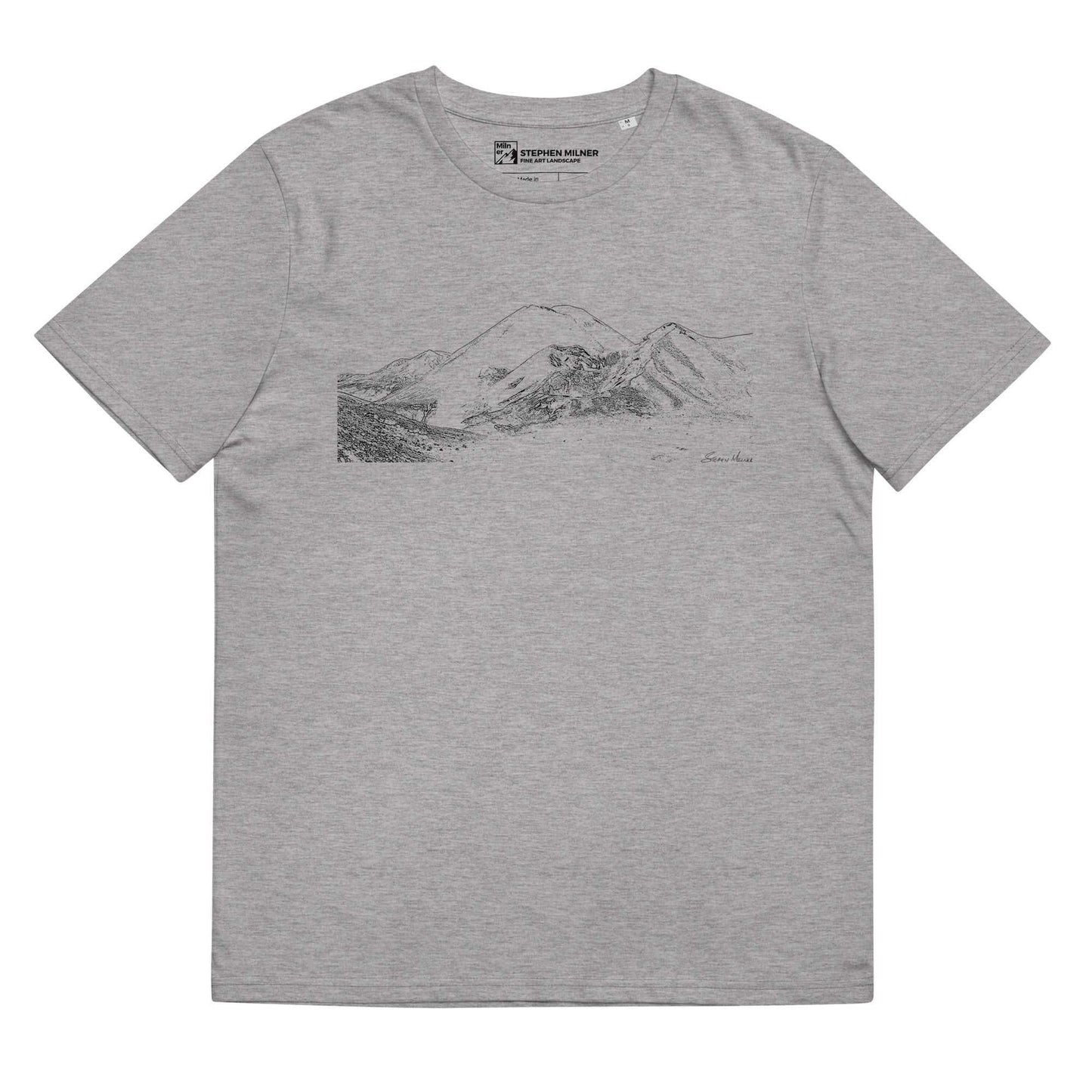 Tongariro Alpine Crossing unisex organic cotton t-shirt - by Award Winning New Zealand Landscape Photographer Stephen Milner