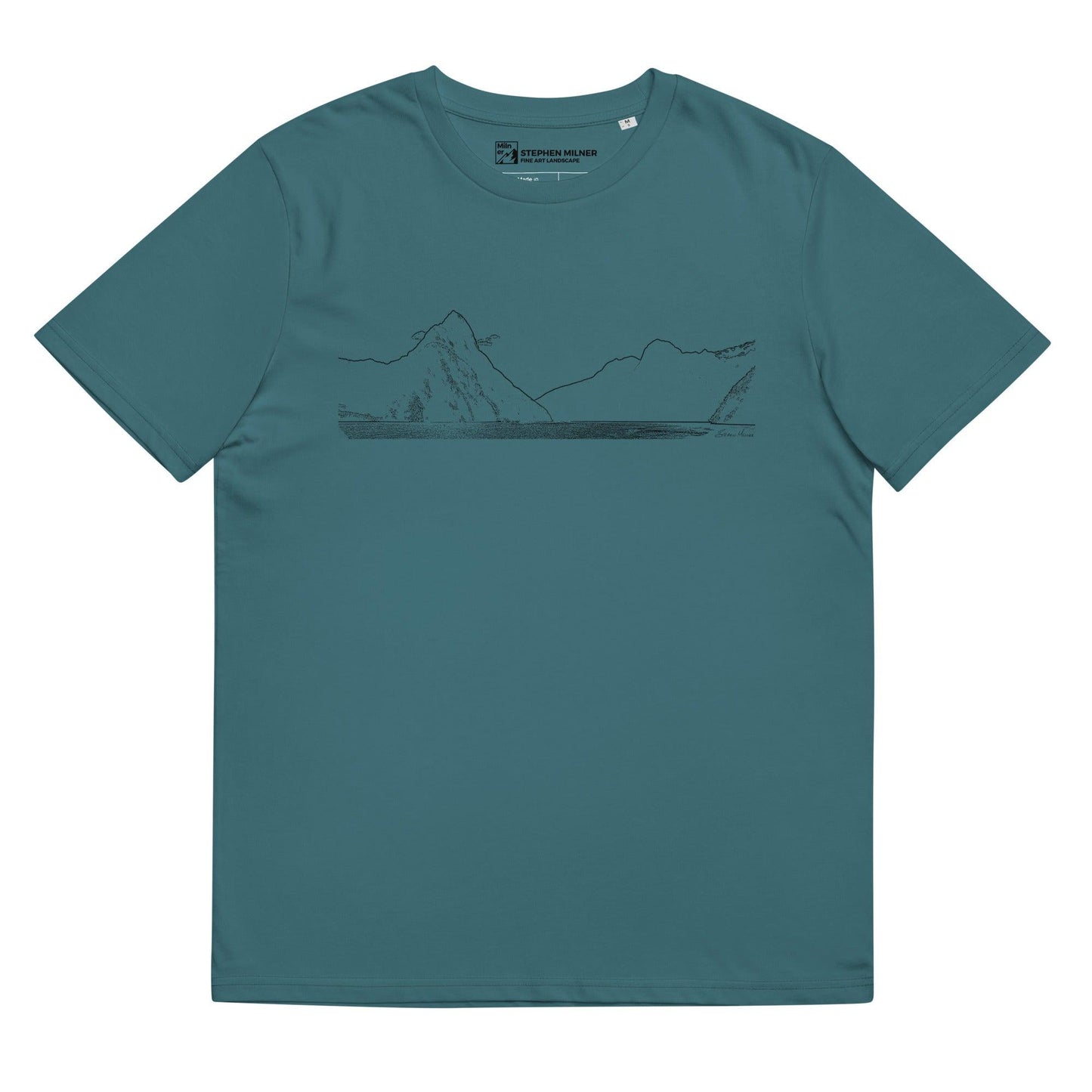 Milford Sound unisex organic cotton t-shirt - by Award Winning New Zealand Landscape Photographer Stephen Milner