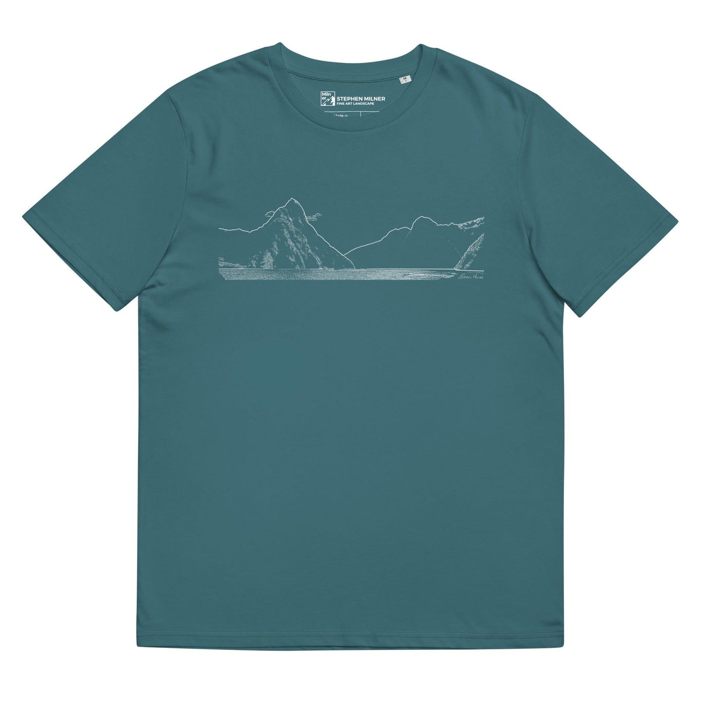 Milford Sound unisex organic cotton t-shirt - by Award Winning New Zealand Landscape Photographer Stephen Milner