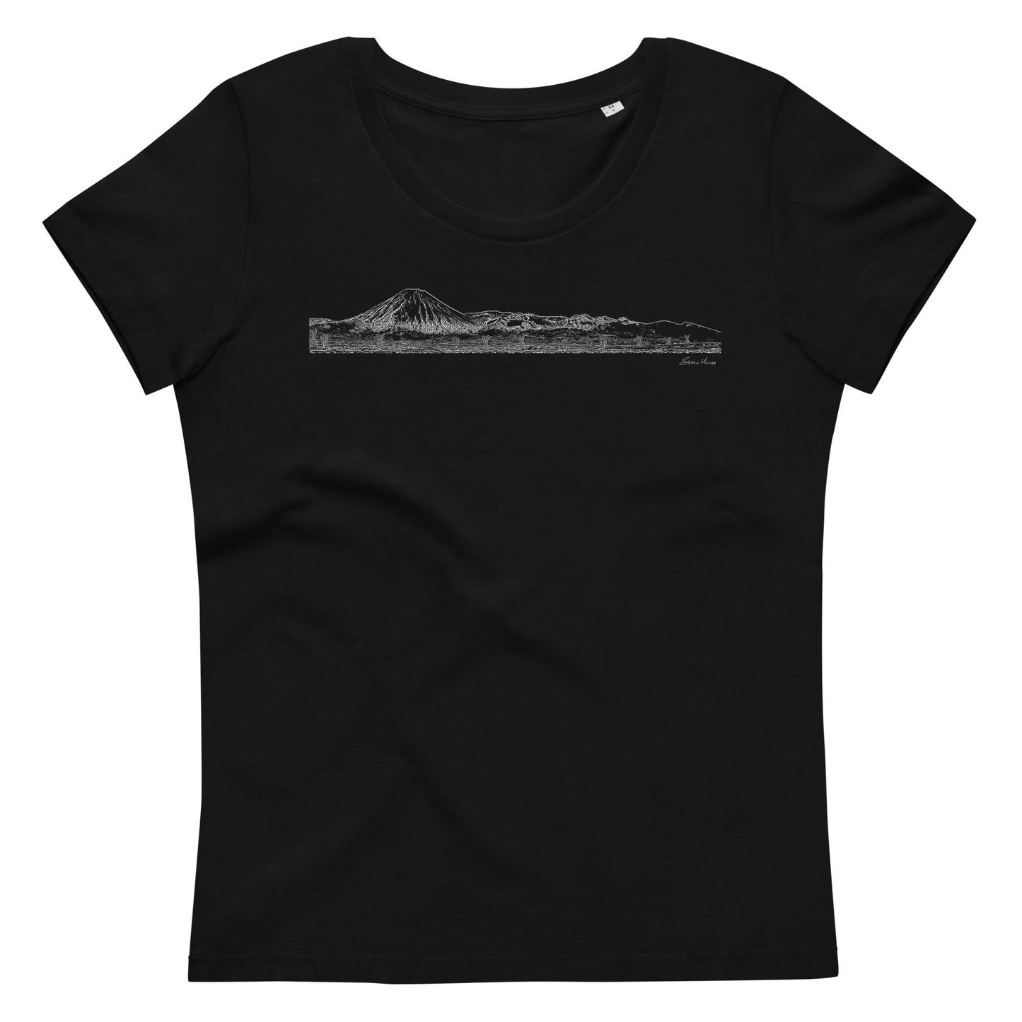 Mount Tongariro women's fitted eco tee - by Award Winning New Zealand Landscape Photographer Stephen Milner