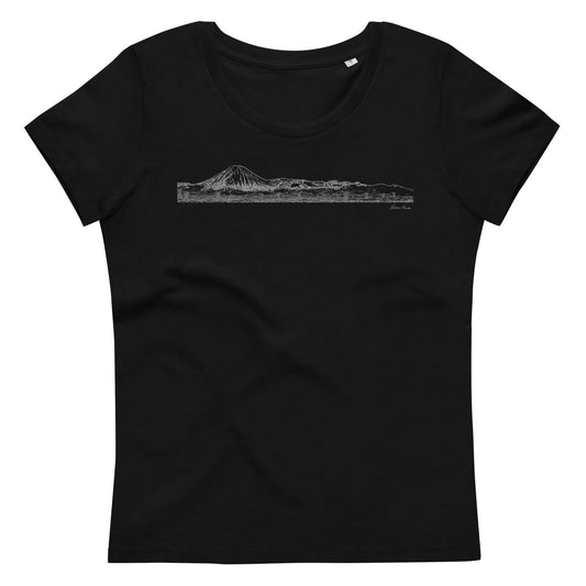 Mount Tongariro women's fitted eco tee - by Award Winning New Zealand Landscape Photographer Stephen Milner