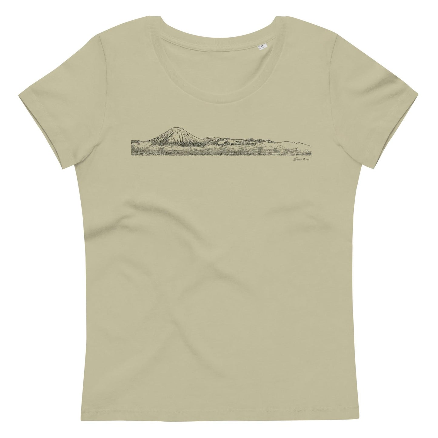 Mount Tongariro women's fitted eco tee - by Award Winning New Zealand Landscape Photographer Stephen Milner