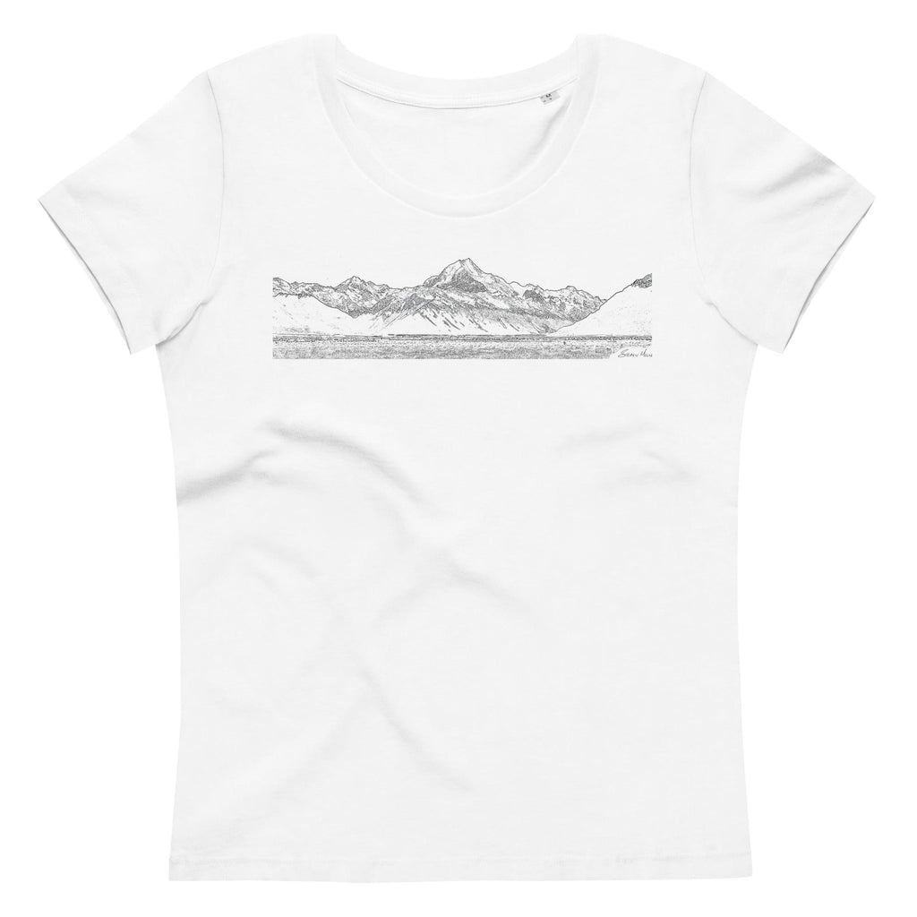 Mount Cook women's fitted eco tee - by Award Winning New Zealand Landscape Photographer Stephen Milner